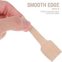 Vista 8 de Healifty 100 cucharas desechables para helado, cucharas de degustación, cucharas de muestra, mini cucharas de madera, mini cuchara para helado