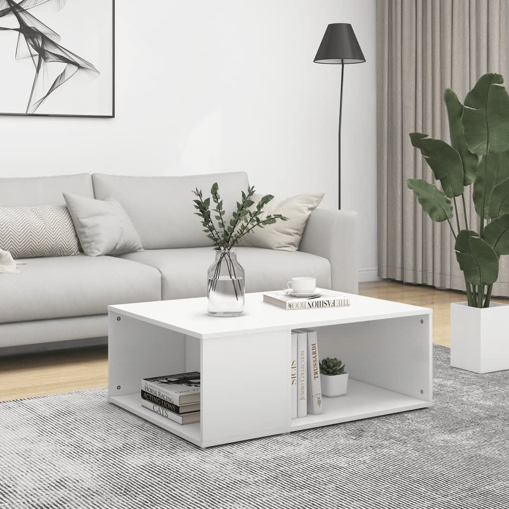 Couchtisch Weiß 90x67x33 cm Spanplatte