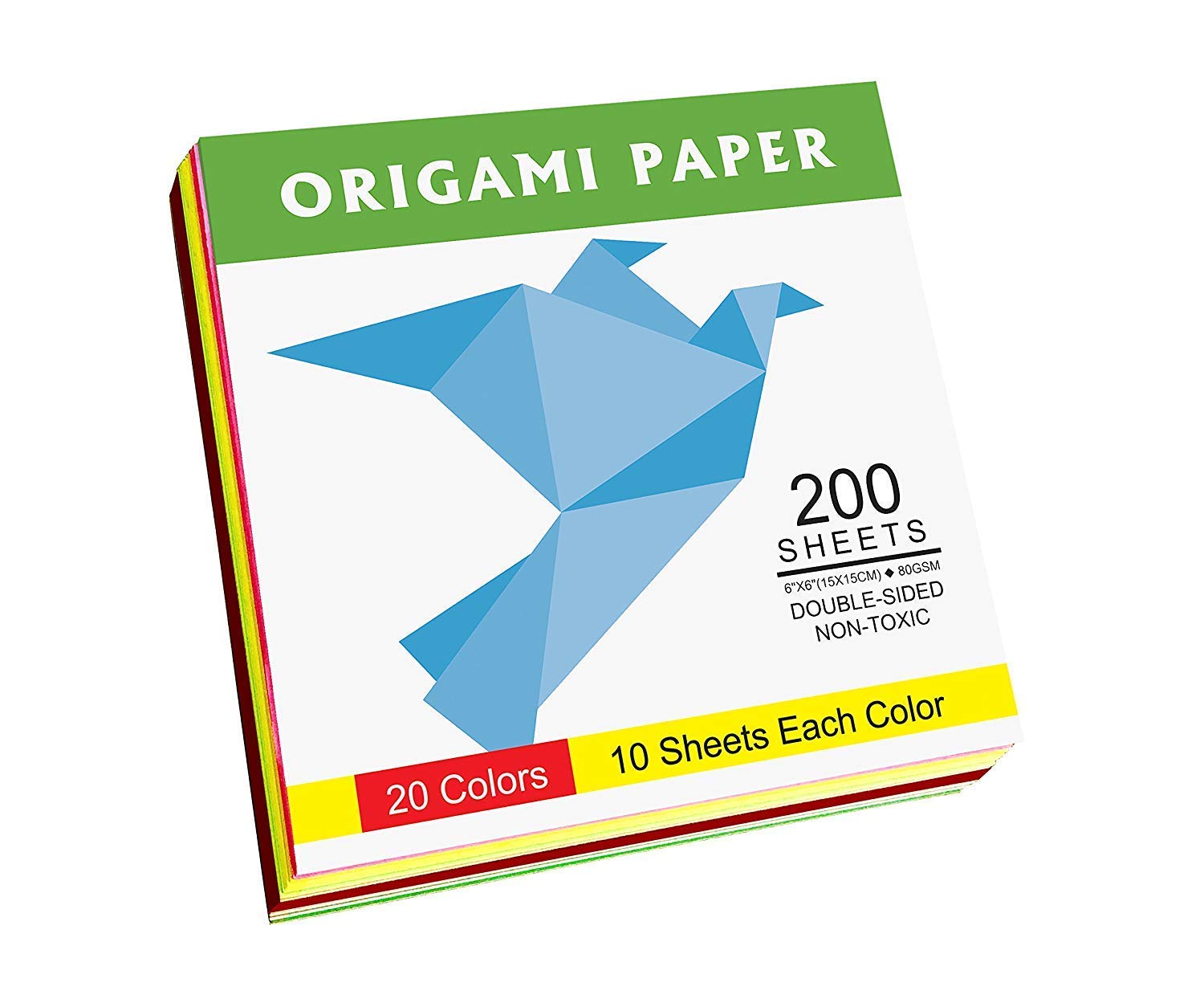 Aadya Crafts 15X15 CM Square Origami Paper Double Sided Color - 12 Colors - 6X6 Inch 48 Sheets 3