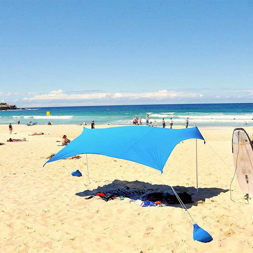 Tente De Plage Paravent Plage Abris De Beach Coupe-Vent avec Protection UV