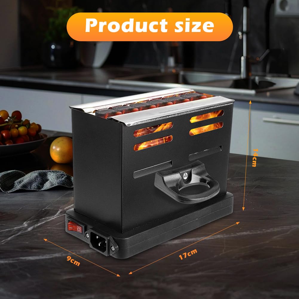 RANJIMA Accendino elettrico a carbone, 800 Watt, tostapane con pinza | Piccolo accenditore per barbecue, mini forno a carbone, accessorio elettrico per barbecue a carbone, accessorio per barbecue