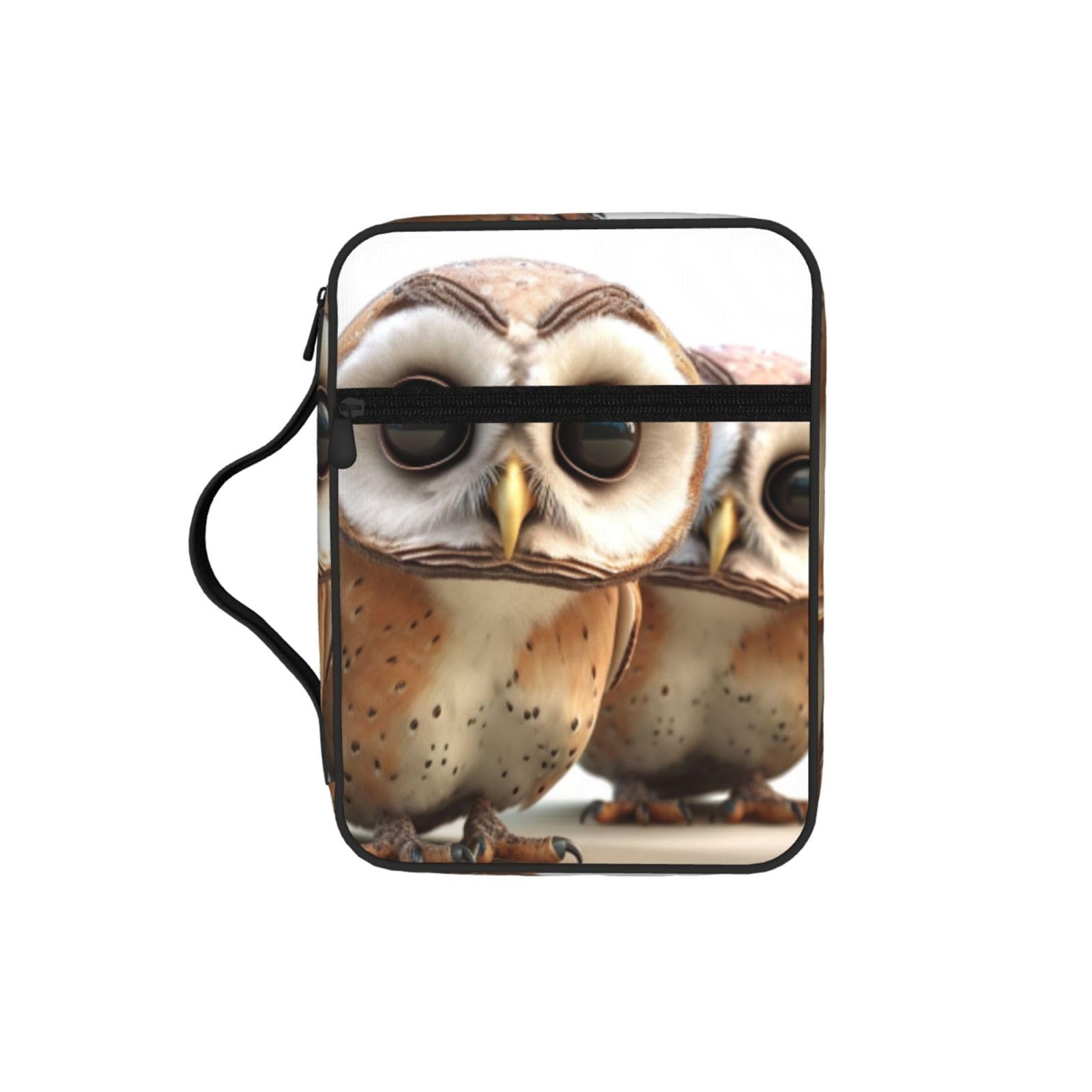 Funny Owl Bible Cover Case Waterproof Bible Bag With Handle Organizer Storage Book Cover For Bible Study