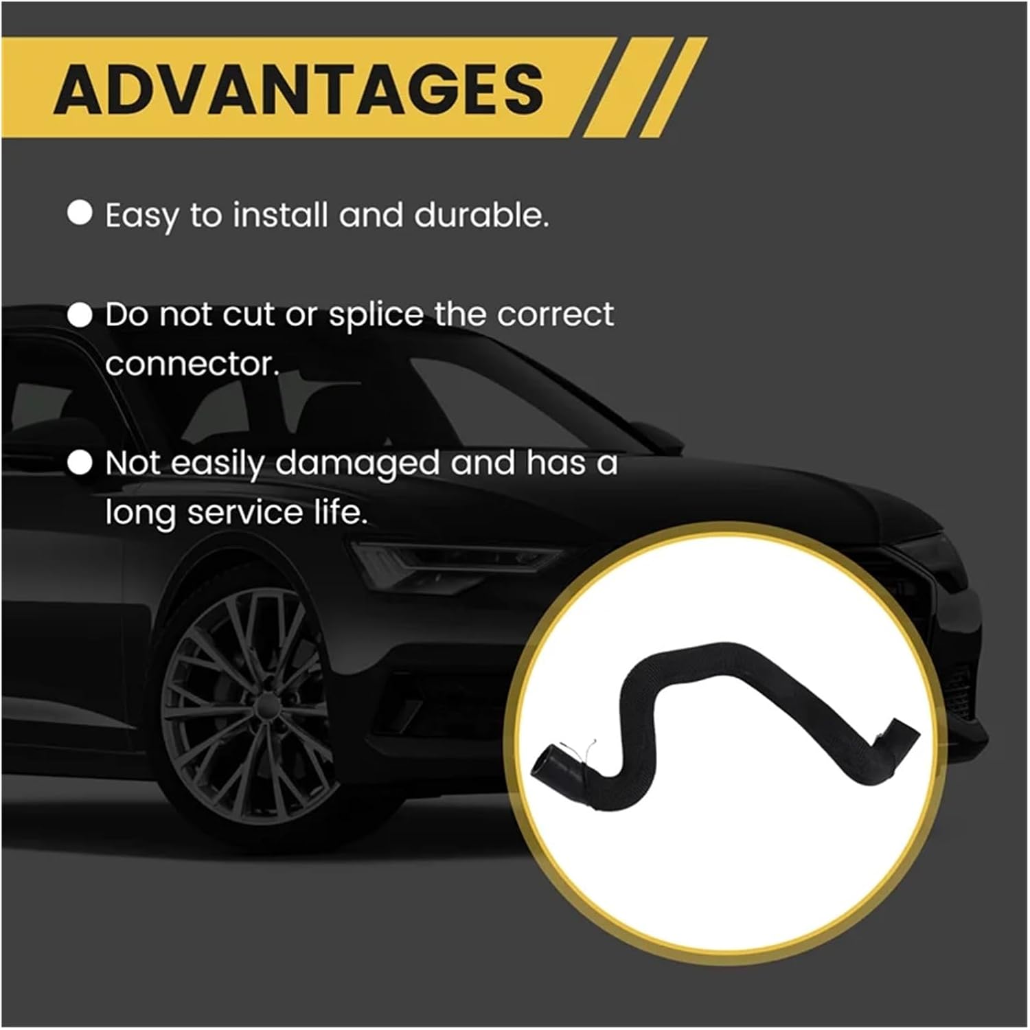 Coolant Hose Pipe Gearbox Oil Cooler Left Lower 4G0121448AH Compatible with A6 C7 A7 2.8 3.0 4.0 Petrol,Coolant Hose Pipe Gearbox O