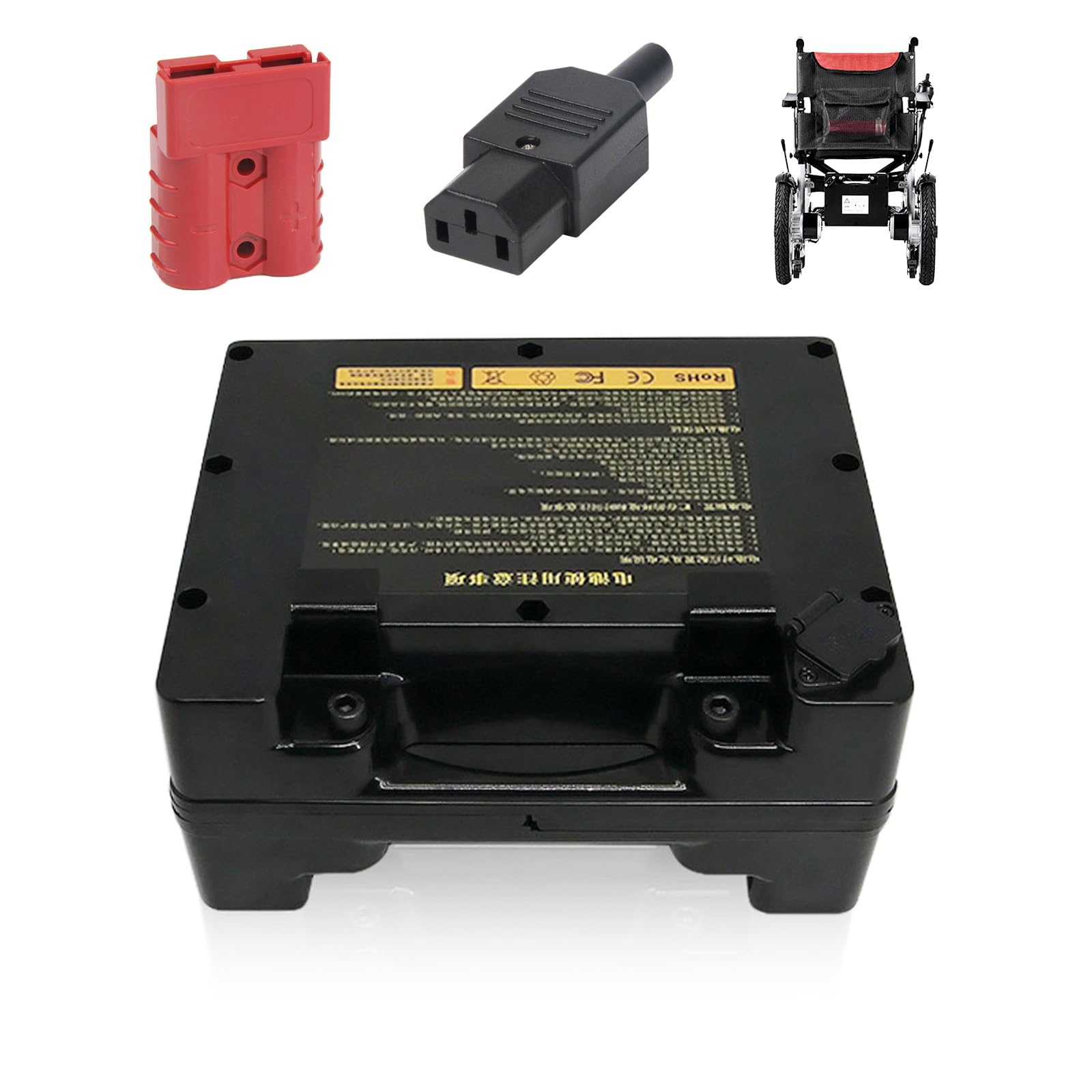 Lithium Battery for Electric Wheelchair, 24V 40Ah, 35Ah, 30Ah, 25Ah, 20Ah, Rechargeable Li-ion Battery for 100W Electric Wheelchair Motor, 500W