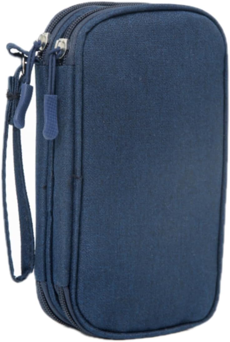 HCFGS Organizador de cables portátil, organizador de viaje, organizador de cables de doble capa, estuche todo en uno, para accesorios tecnológicos, cargador, banco de energía, auriculares, artículos
