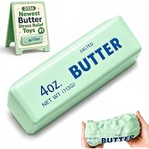 Crunchy Butter Squishy ASMR Bead Filled, Soft Slow Rising Butter for Desk, Office, Adult Party Favors & Gifts