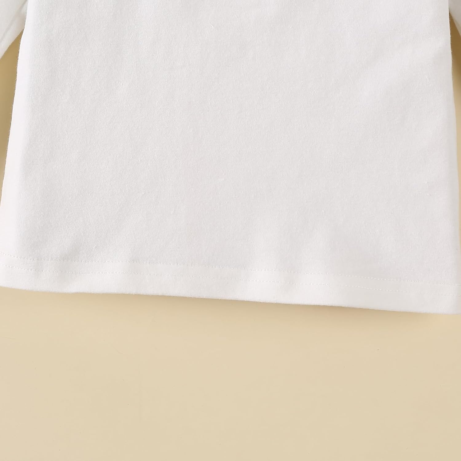 Kids Baby Girl Long Sleeve Collar Shirt Toddler White Blouse Puff Short Sleeve T-Shirt Solid Color Basic Top Bottom - Image 6