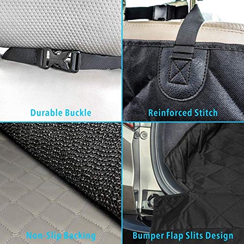 Funnipets Cargo Liner For Suv, Water-Resistant Dog Cargo Cover With Side Walls Protector And Bumper Flap, Non-Slip Backing, Quilted Pet Seat Cover, Large Size Universal Fit, Black #TOP5