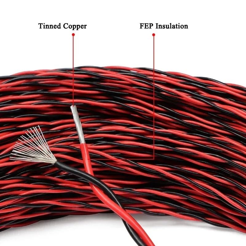 Cable de par trenzado de cobre estañado PTFE AFS200