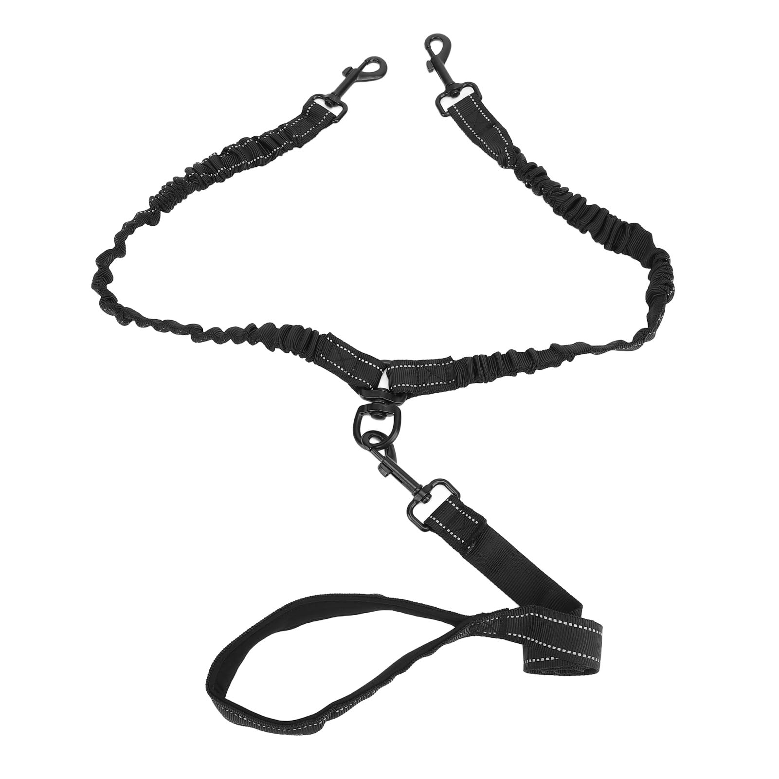 Reflective, Shock Absorbing Double Dog Leash Splitter, Dual Dog Leash for Large Breed Dogs with High Elasticity Nylon Design, Promotes and Convenient Walking Experience,