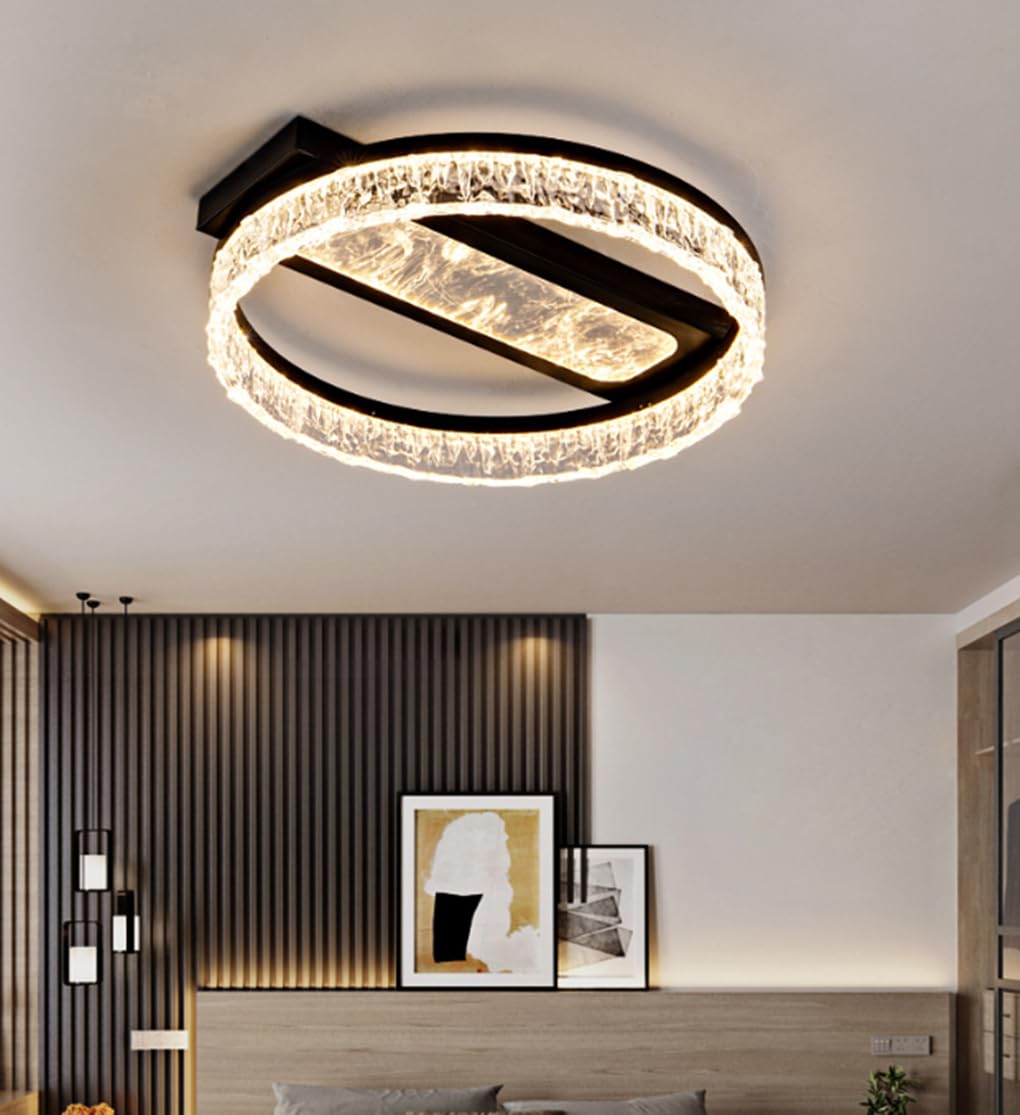 Plafoniera LED design moderno rotondo diametro 50cm altezza 11cm dimmerabile senza step con telecomando lampada da soffitto per camera da letto studio