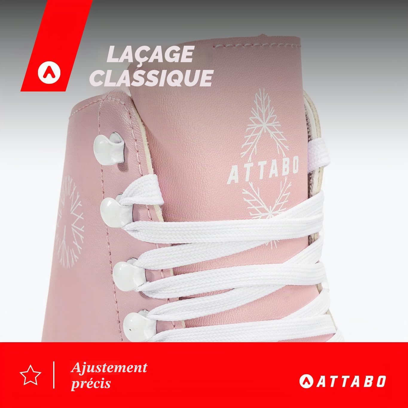 Patins à roulettes ATTABO Serena Taille 36-41 EU Ajustable ABEC-3 Aluminium Cuir Protection Orteils Freinage Roues 82A