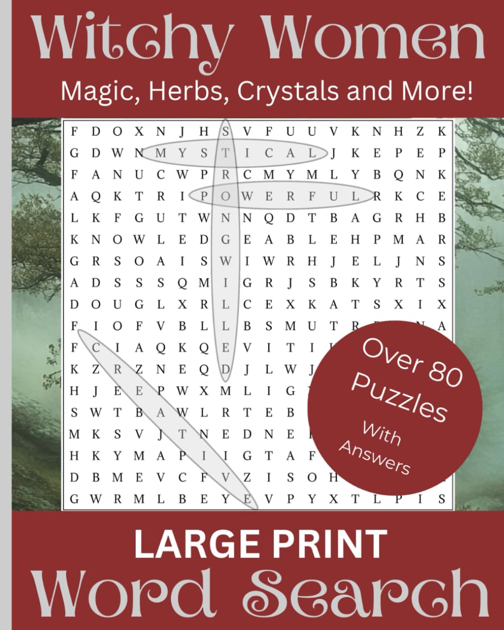 Witchy Women: Magic, Herbs, Crystals and More!: Large Print Word Search