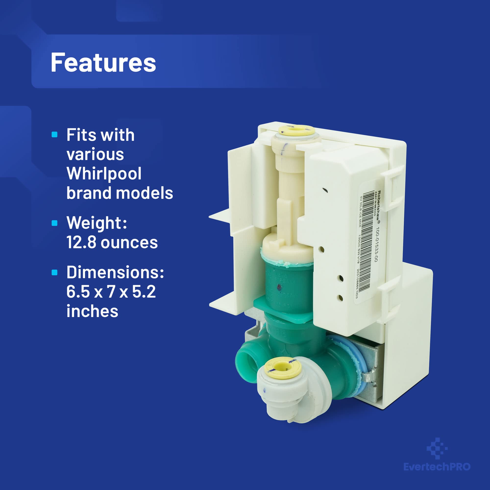 Amazon.com: EvertechPRO W10217917 Valve Replacement for Whirlpool 