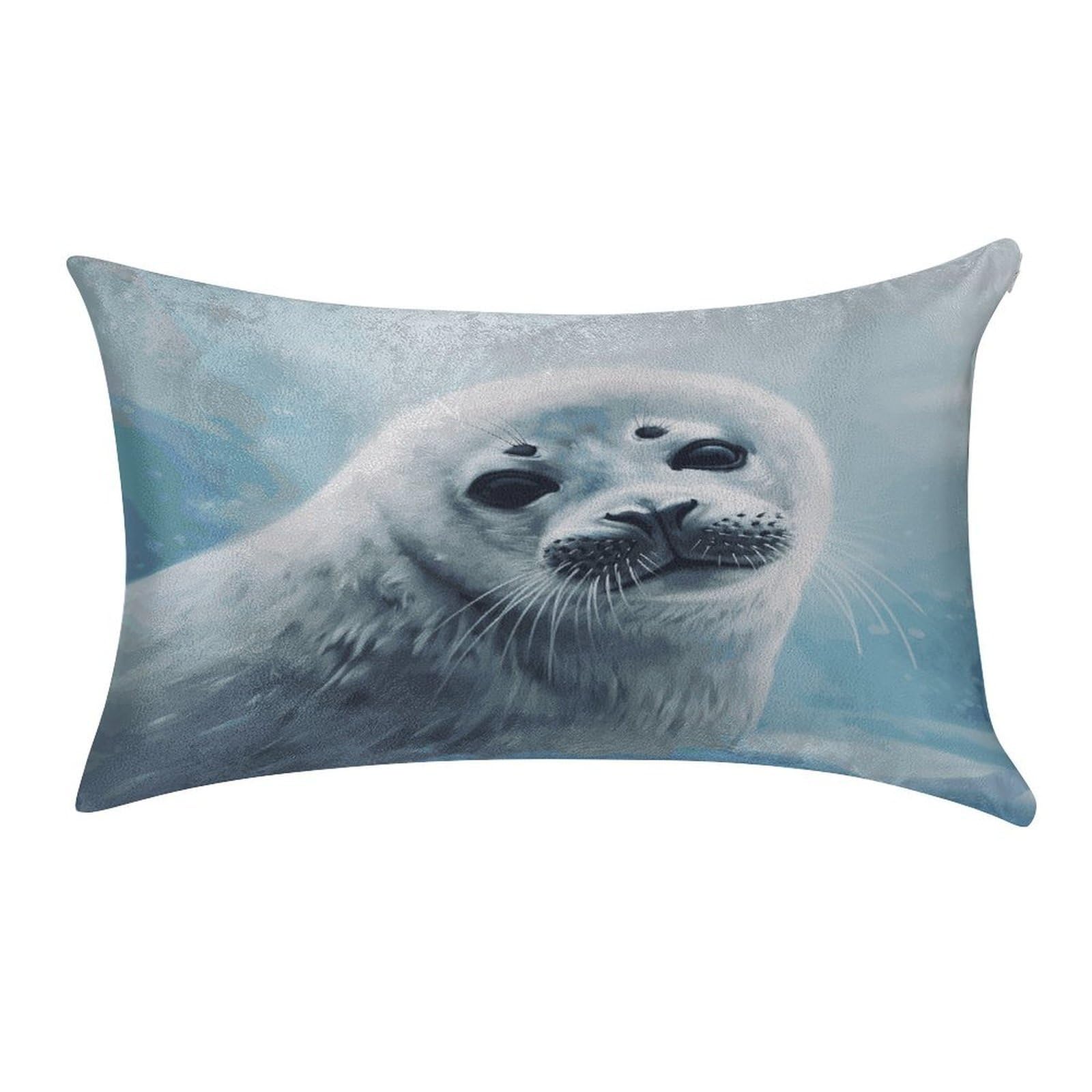 Btcowzrv Style Harp Seal Painting Wallpaper Pillow Cover Pillow Case Pillowcase