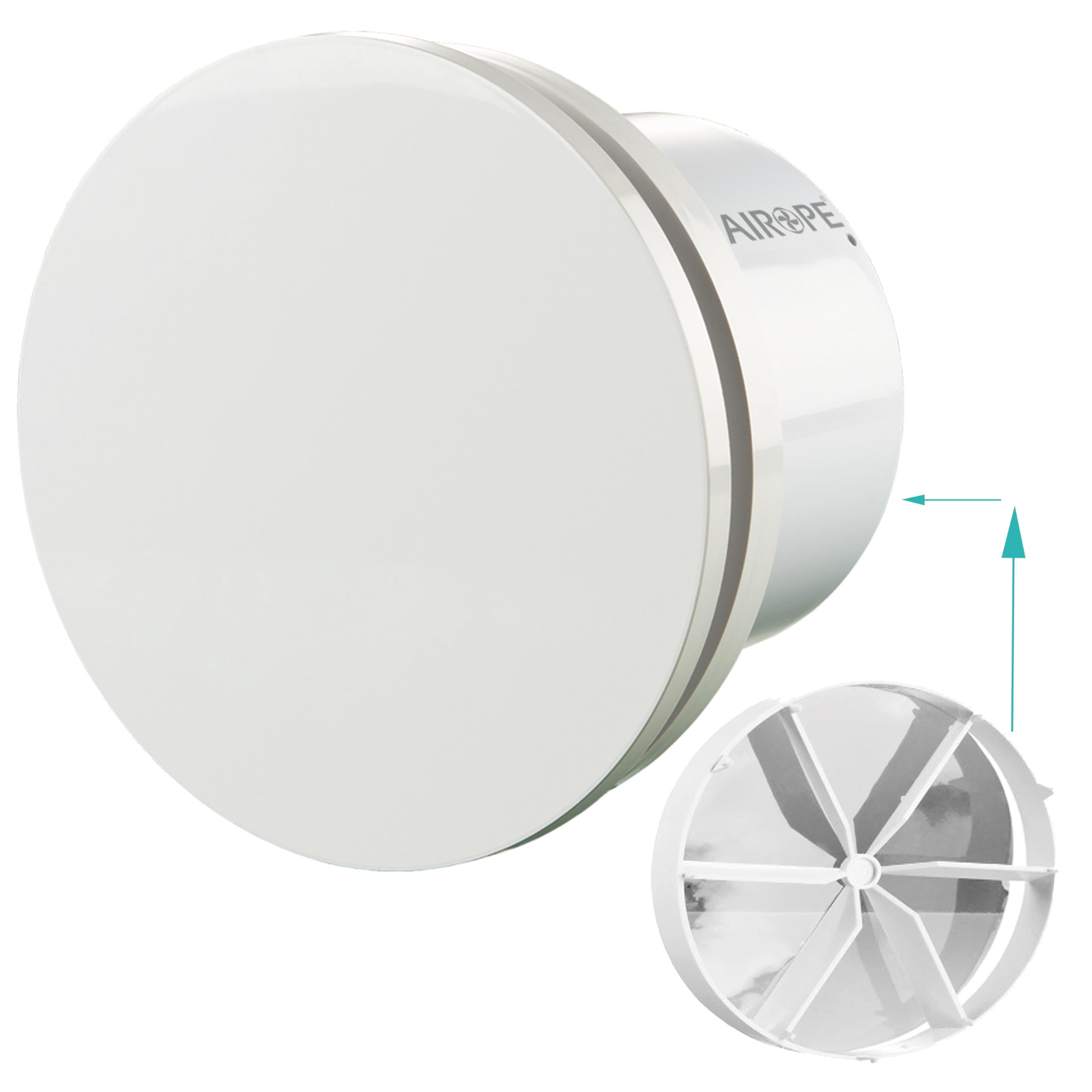 AIROPE-BRISE-C-100 mm,Ventilador Extractor de BaƱo aire, Silencioso con VĆ”lvula Anti Retorno,Ideal para BaƱo,Cocina,Inodoro,Bajo Consumo EnergĆ©tico,5 AĆOS de GarantĆa