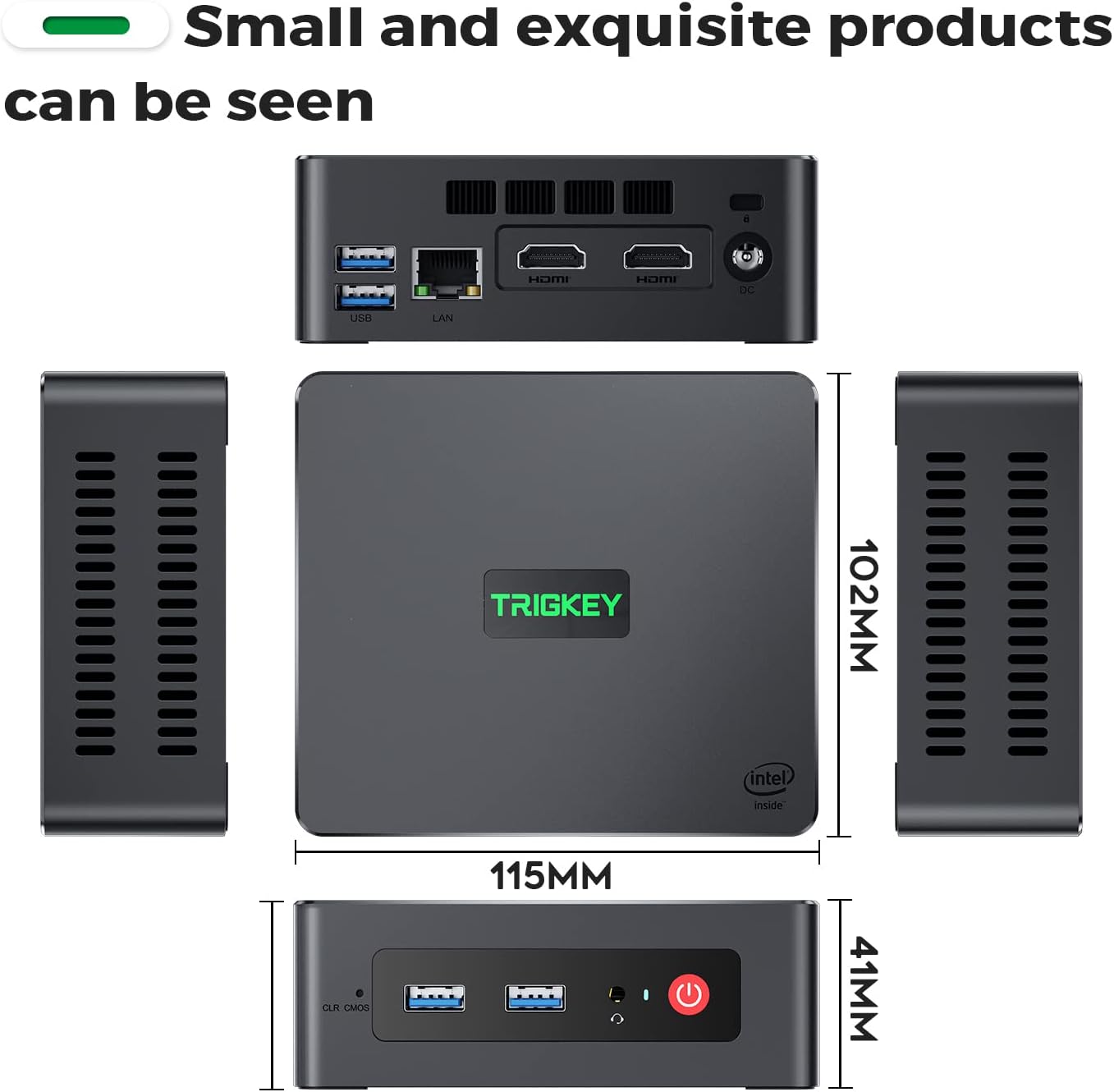TRIGKEY Mini PC Dimensions