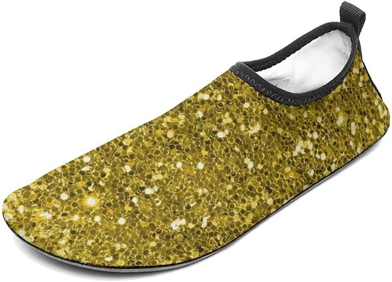 Rainbow Glitter Sparkle Water Shoes for Women Men Quick Dry Swim Beach Shoes for Swimming Pool
