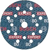 Bosch 1x EXPERT O780 Folienschleifscheibe, 125 mm (für Hartholz, Farbe auf Holz, Ø 125 mm, Körnung 80, Professional Zubehör Exzenterschleifer)