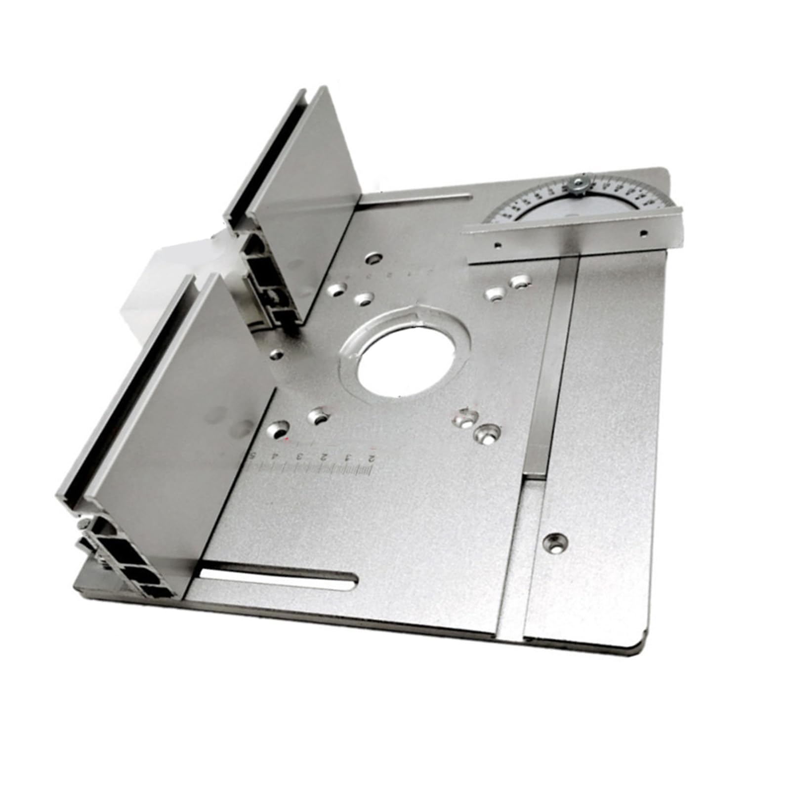 Router Table Insert Plate Aluminum Alloy Woodworking Bench Trimming Machine Flip Board with Adjustable Sliding Fence