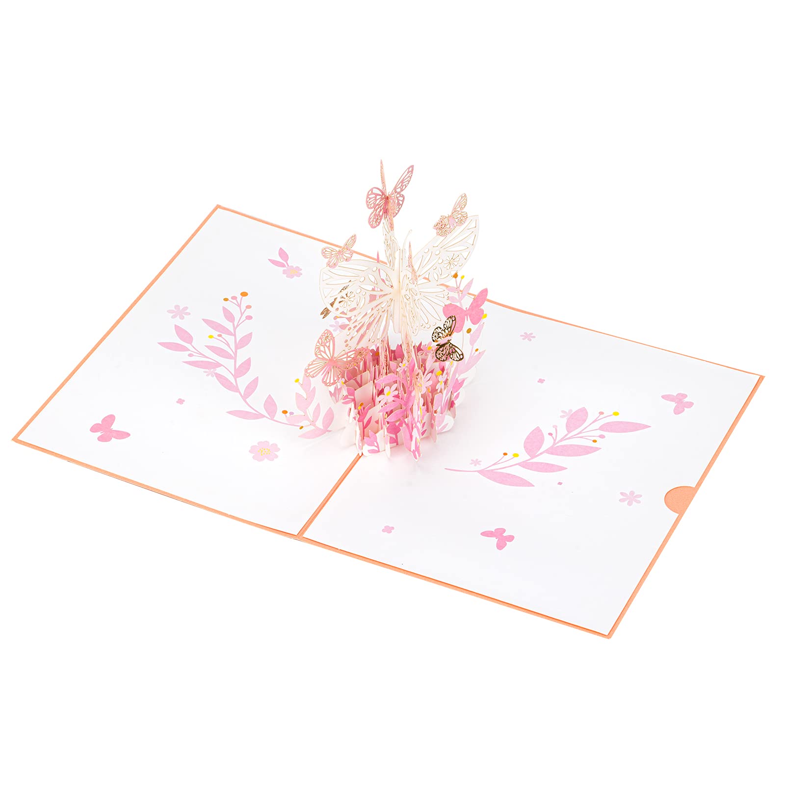 Pop-Up-Grußkarte Mit Schmetterlingen & Blumen – 15x20 Cm, 3D-Effekt, Für Geburtstag, Valentinstag, Muttertag & Mehr