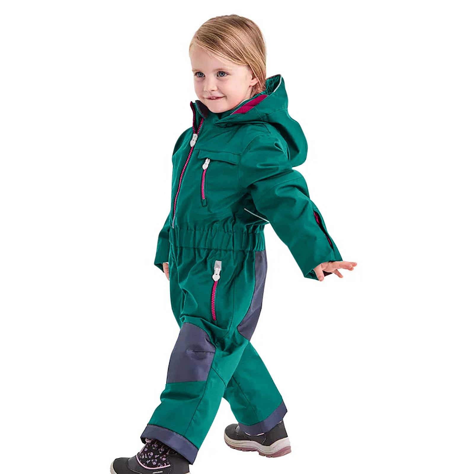 Bambino Tuta da Sci Bambino Tuta da Sci - Piumino con Cappuccio + Pantaloni Completo da Neve 2 Pezzi Suit da Neve per Bambina Snowsuit Caldo Invernale Salopette E Giacca Cappotto
