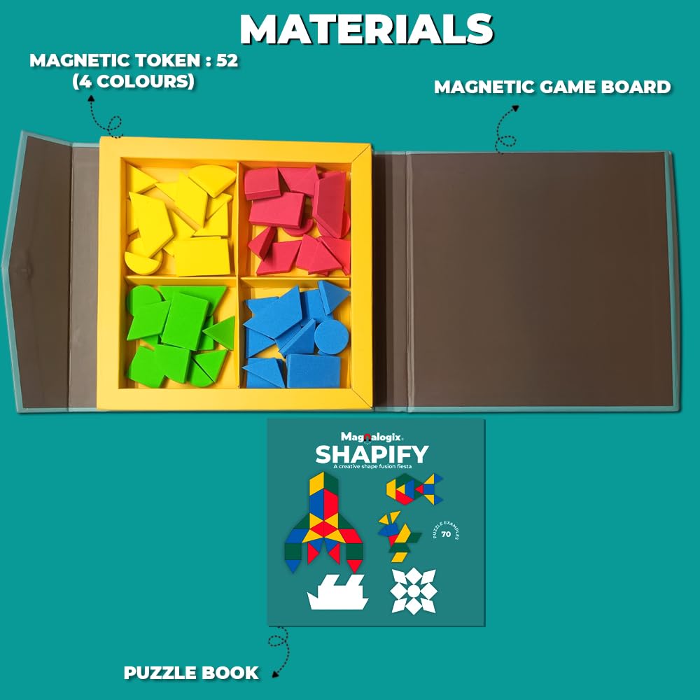 PELIKAS TOYZ Magnalogix Shapify Magnetic Shapes Puzzle for Toddlers 2