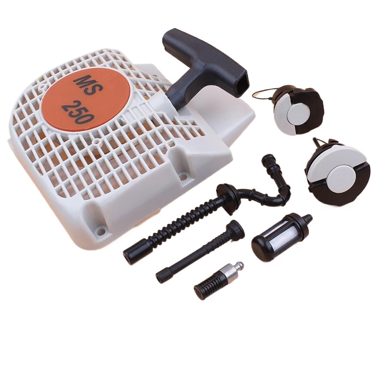 Kit de filtro de manguera y tapa de tanque de combustible y aceite de arranque de retroceso for motosierra S/T/I/H/L MS210 MS230 MS250 MS 250 230 210