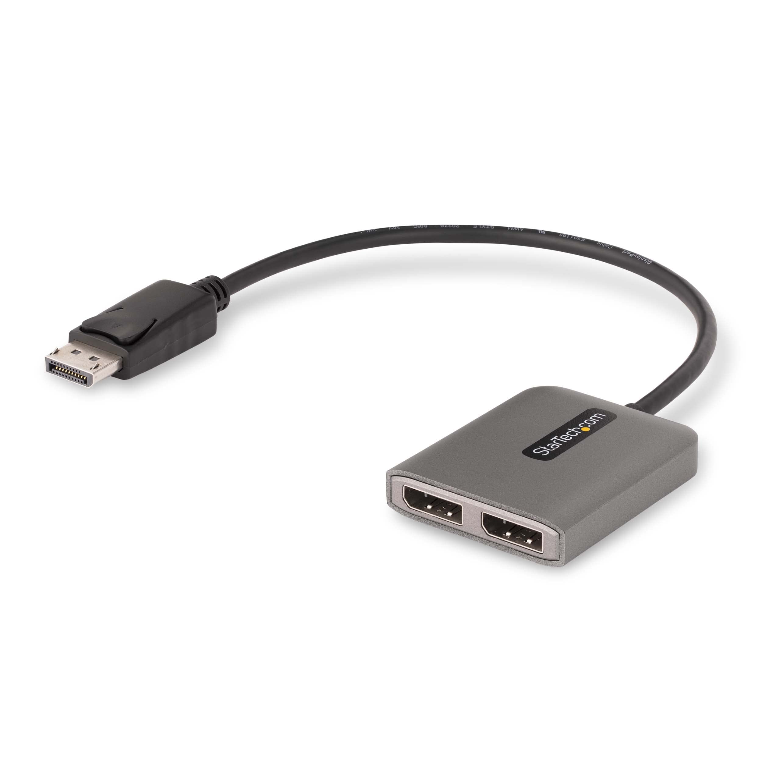 StarTech.com 2-Port DisplayPort 1.4 Splitter, DP to 2x DP Multi-Monitor Adapter, Dual 5K 60Hz MST Hub, Windows Only (no support for macOS/ChromeOS/Linux)