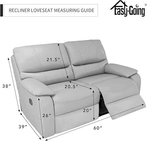 Miniatura 6 de Easy-Going Funda de terciopelo para sofá biplaza reclinable, funda elástica para sofá reclinable de 2 cojines, suave y lavable, protector de muebles