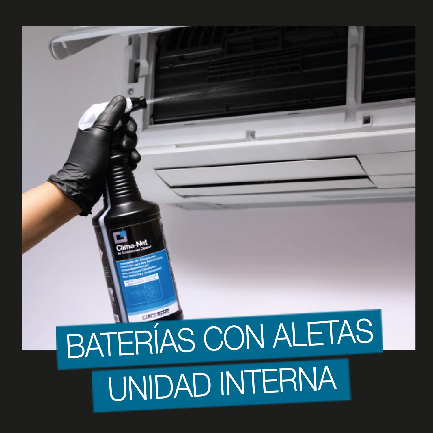 Errecom Clima-Net, Detergente para Aires Acondicionados, Filtros, Baterías Aleteadas y Unidades Externas, 6 botes x 1 L
