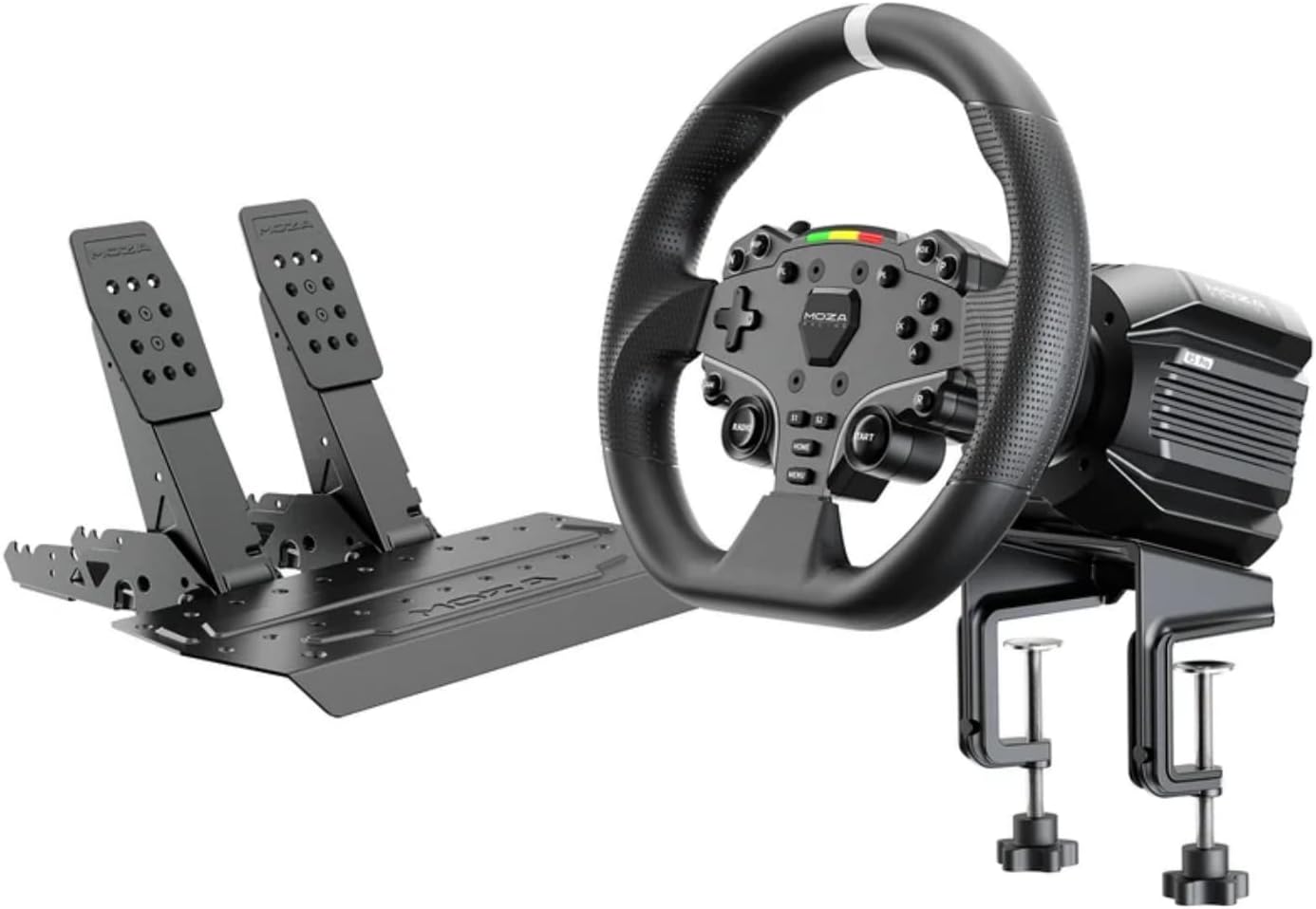 MOZA R5 Pro Bundle Racing Simulator With MOZA NexGen Force Feedback Algorithm 5.0 and 21-bit precision,6 Nm Direct Drive Base,11 Inch Steering Wheel and SRP Lite2 Pedals All in One