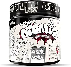 Pré-Treino Atômico 300g (60 Doses) Atomic Labs Original – Suplemento Pré Treino Academia – Green Apple, Mango Loko ou Frutas Vermelhas (300g, Frutas vermelhas)