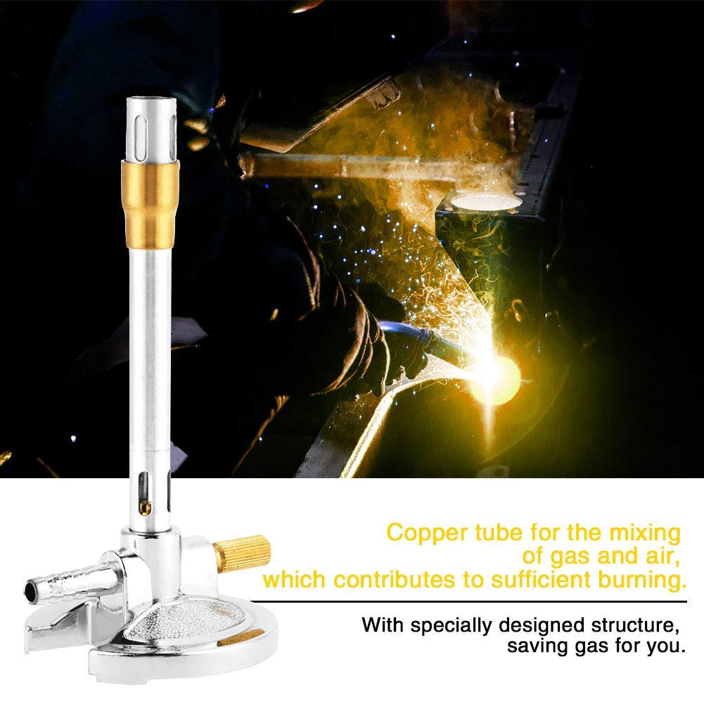 Bunsen Quemador, Micro compacto de un solo tubo Bunsen Quemador estándar, Gas Light Bunsen Quemador, para laboratorio de propano líquido, equipo de calefacción, soldadura, ect