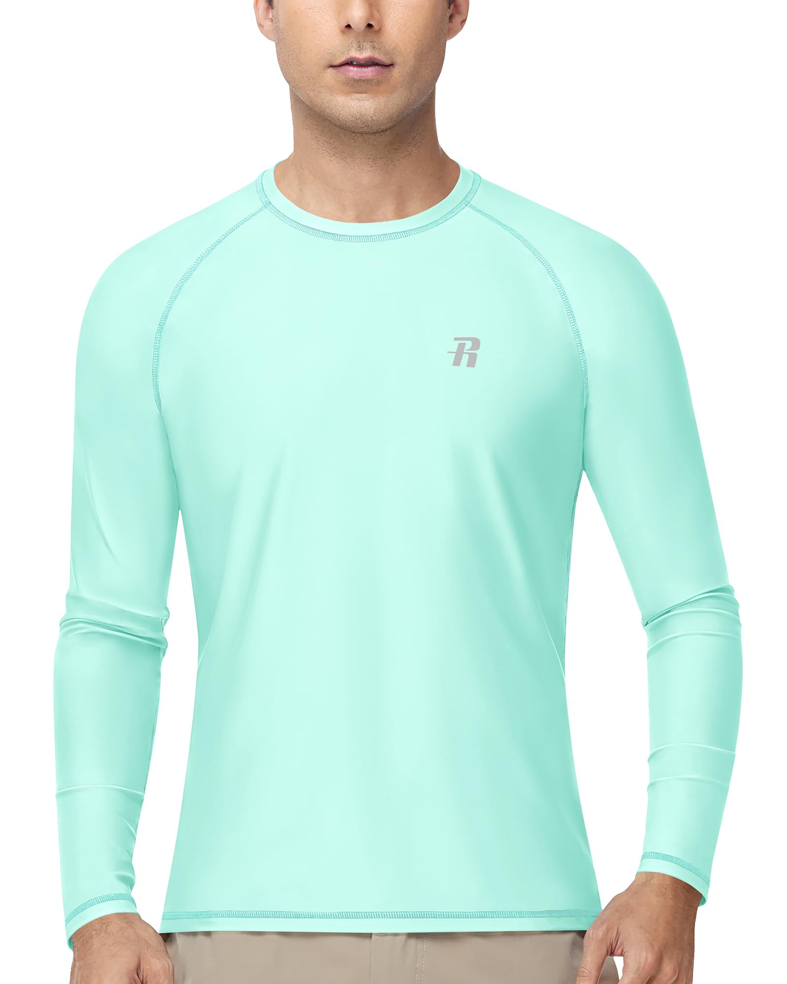Runhit UV Shirt Herren Langarm UPF 50+ Sonnenschutz Schwimmshirt Badeshirt Schnelltrocknend & Atmungsaktiv, Elastisches Rashguard für Surfen Laufen Angeln Outdoor Sport