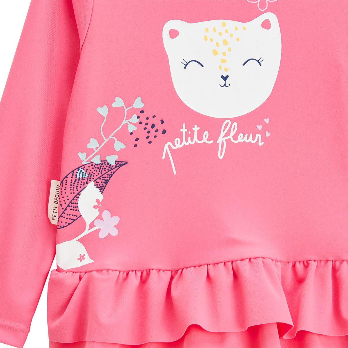 Petit Béguin - Maillot de Bain bébé 2 pièces t-Shirt de Protection UV & Culotte Ciao Milano