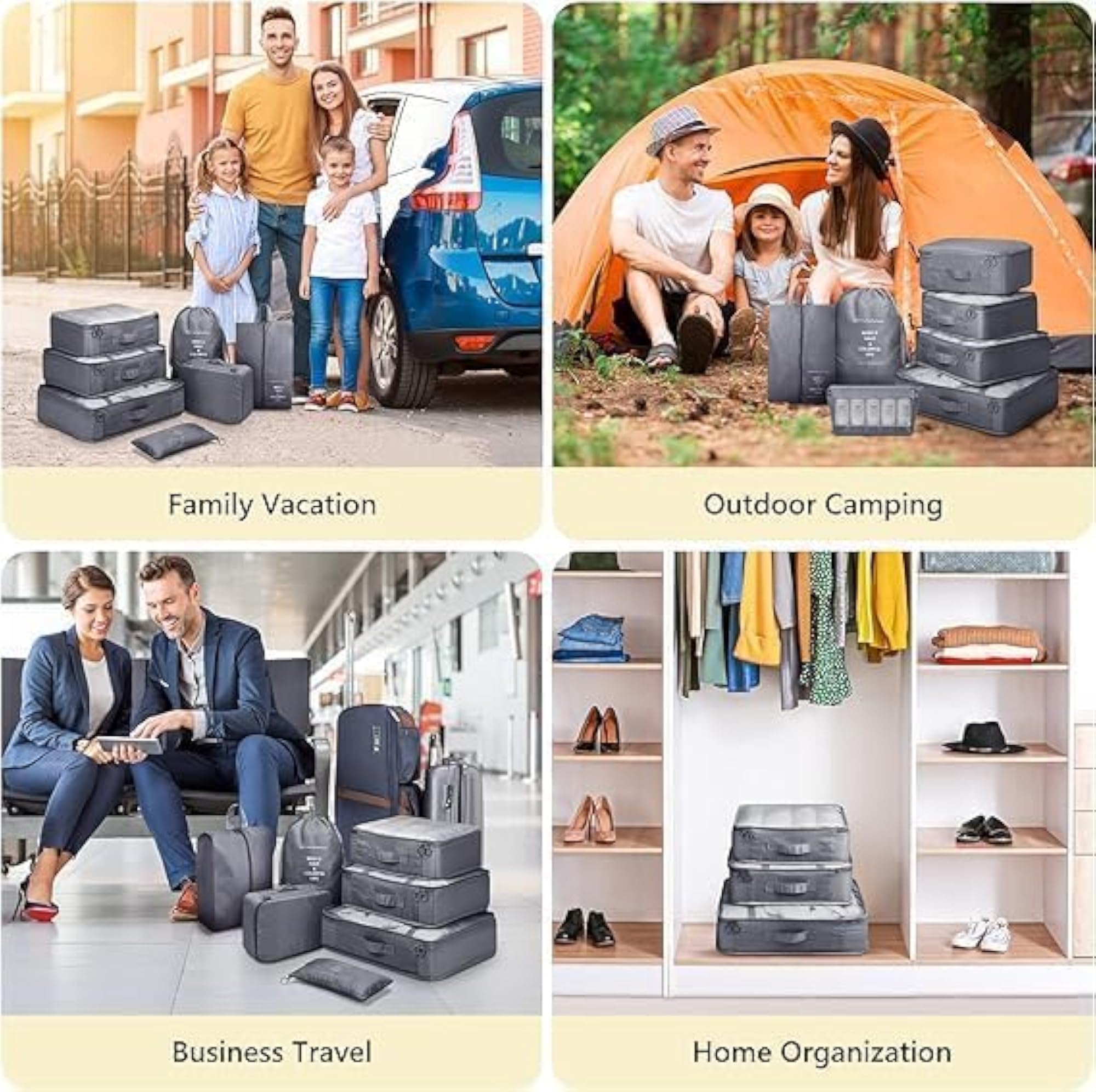 7 Pcs Travel Organizer Packing Cubes Set for Luggage, Space Saving