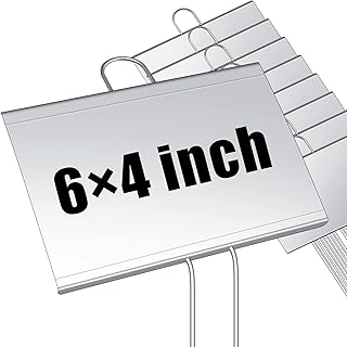 Landhoow 30 Pcs Large Garden Plant Markers 6" x 4" Sign with a 11" Stake Stainless Steel Garden Sign Waterproof Metal Memorial Plaques Plant Labels with Stakes for Outdoor Garden (Silver)