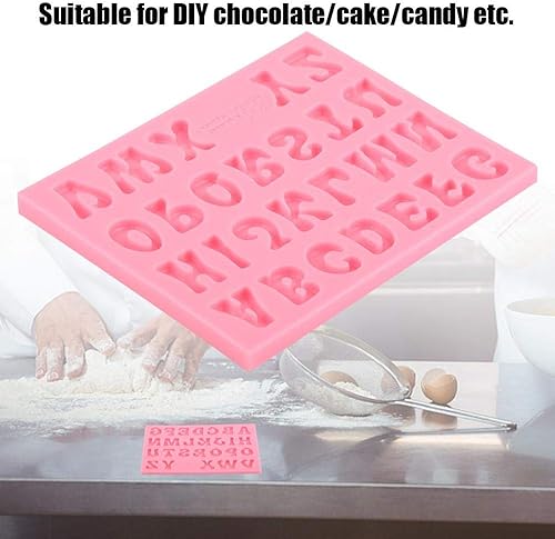 Miniatura 8 de Molde del alfabeto, molde de silicona para hornear, molde de silicona del alfabeto, molde de caramelo del alfabeto para dulces para pasteles