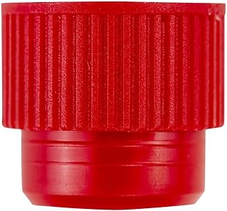 Caplugs Evergreen 300-2916-R20 Test Tube Stopper Caps. 16mm, Recessed top, PE-HD, Red