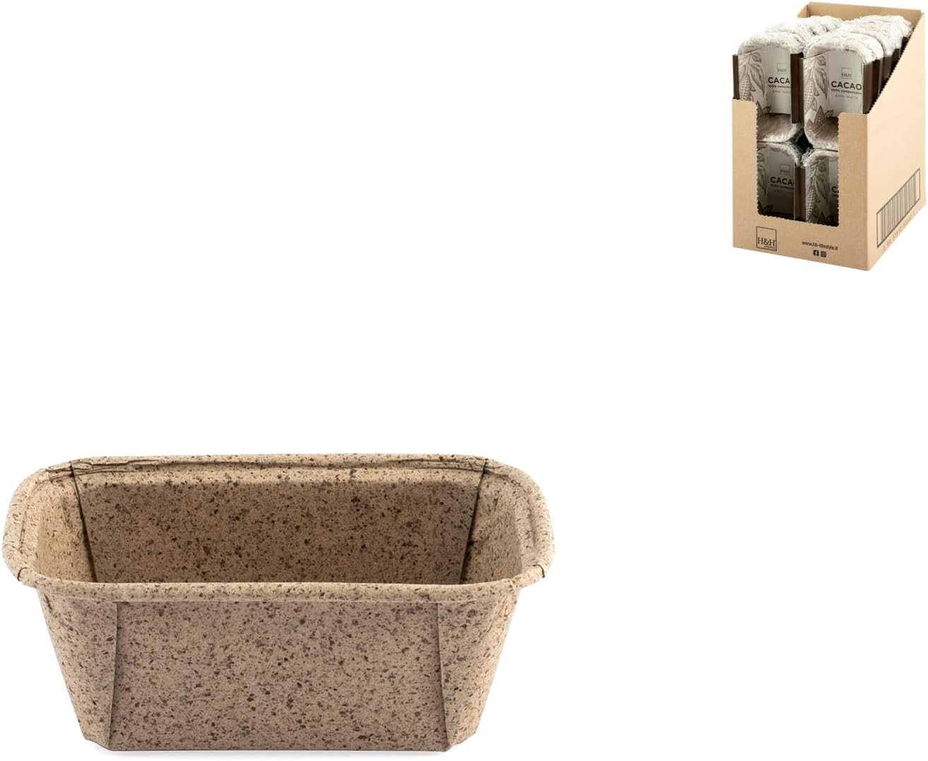 H&H Confezione 6 stampi Cocoa rettangolari 10 x 6 x 4 cm