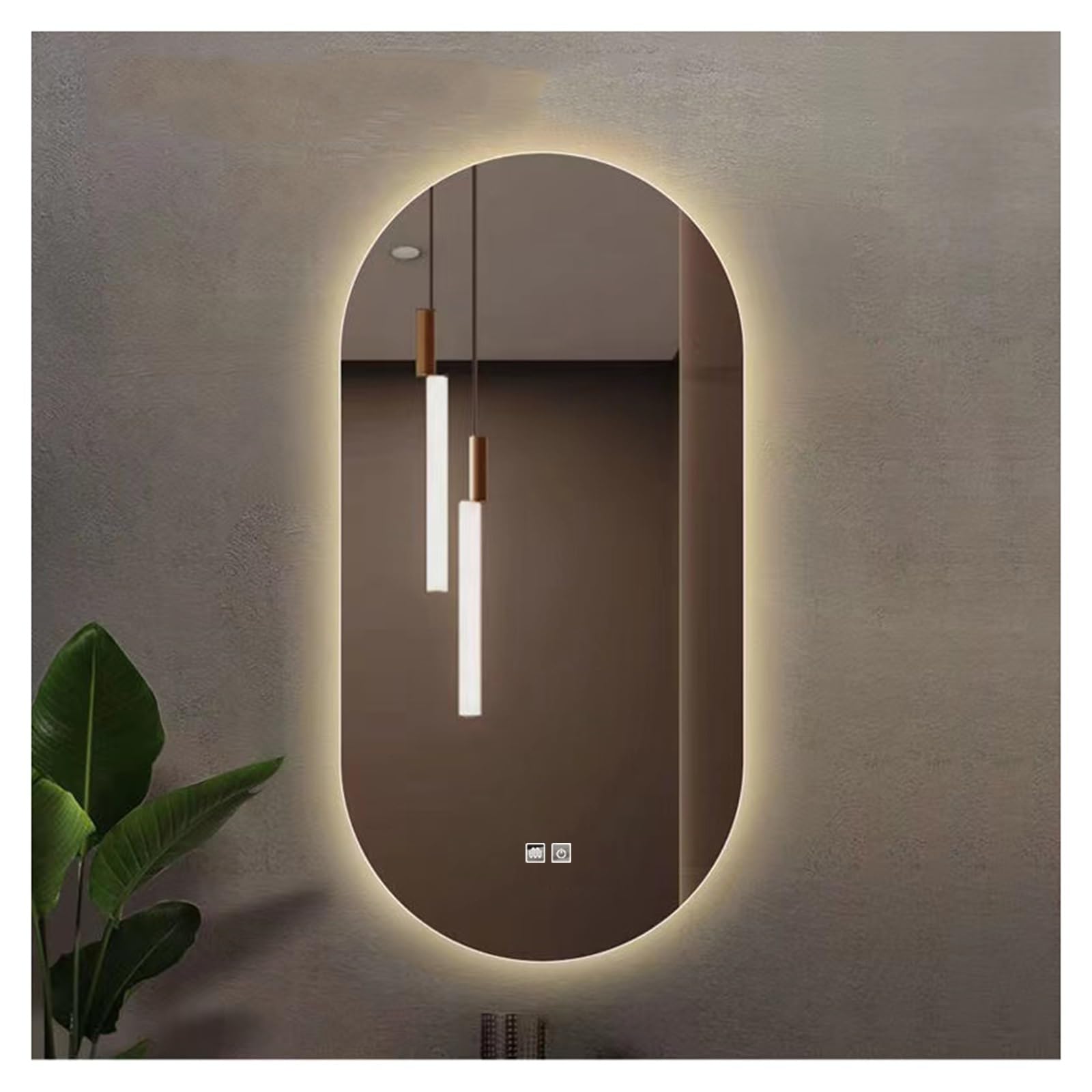 FGXHHS with LED Lights，Bathroom Led ，Backlit ，LED for Bathroom，Backlit Lighted Makeup Mirror，with Touch Sensor/Dimming/Demister pad(A,H100*W60cm/H39.4*W23.6IN)