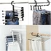 Trouser Strap Movable Cabinet Inside 2 Tiers Foldable 5-Piece Organizer Strap For Trousers, Ties, Skirts, Shawls, Dresses