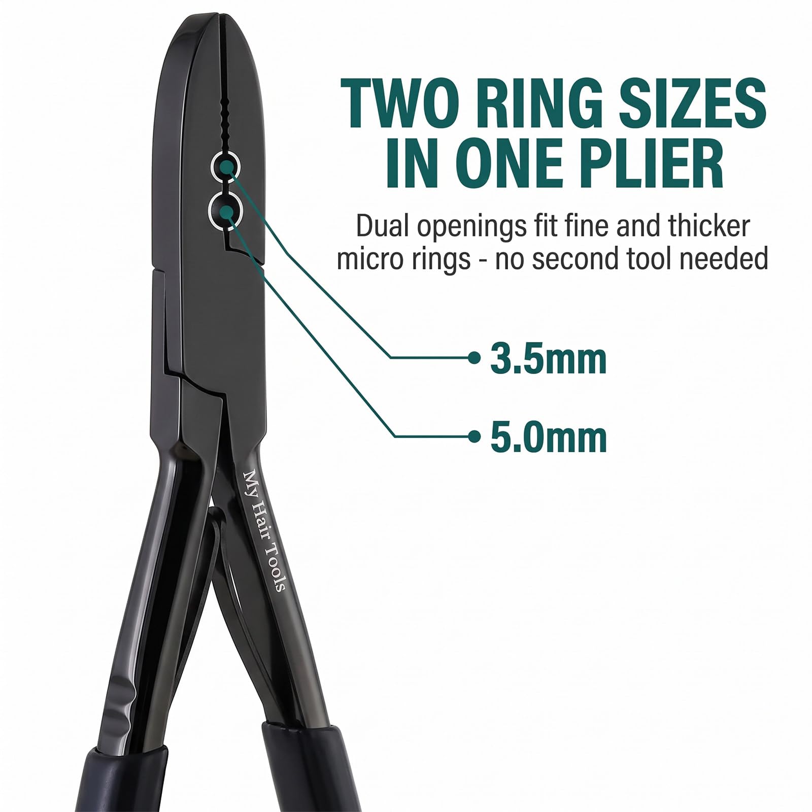My Hair Tools Keratin K Tip Remover & Micro Ring Hair Extension Pinza Nero