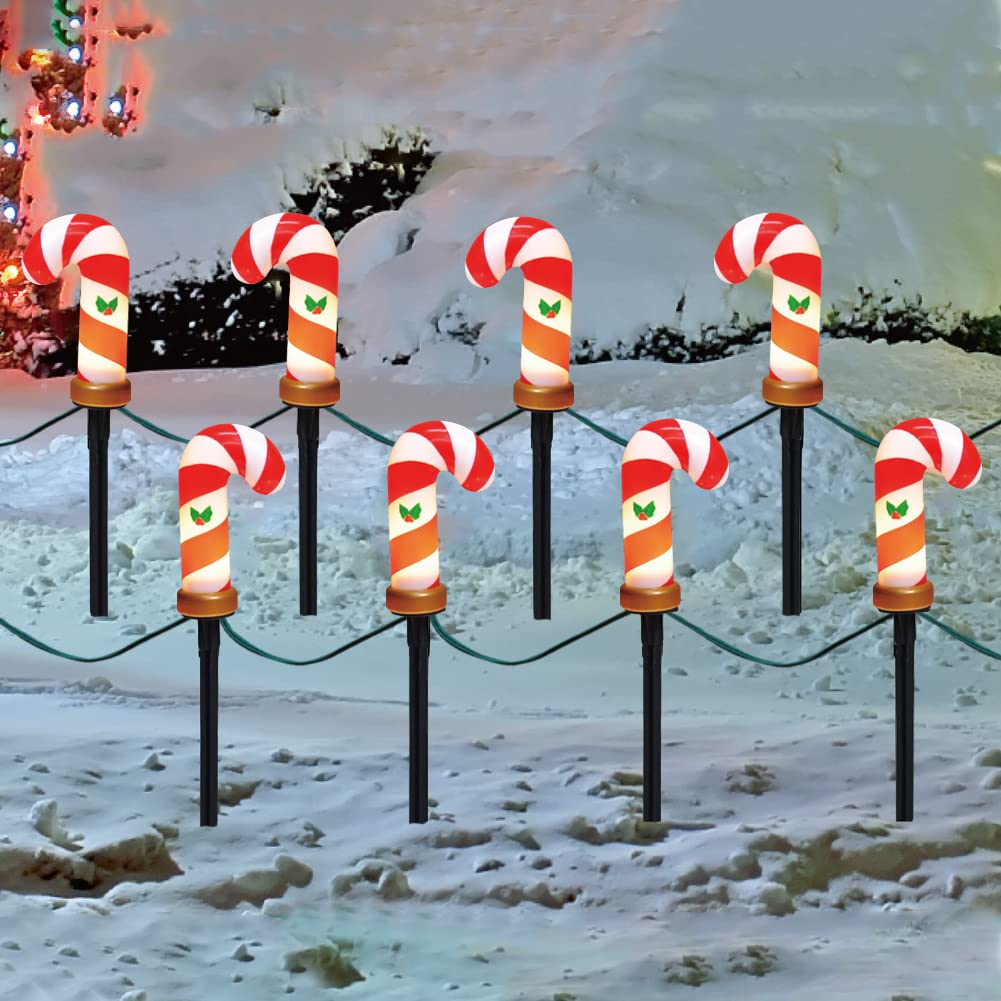 Amazon.com : Oviejo C7 Christmas Pathway String Lights, Set of 8