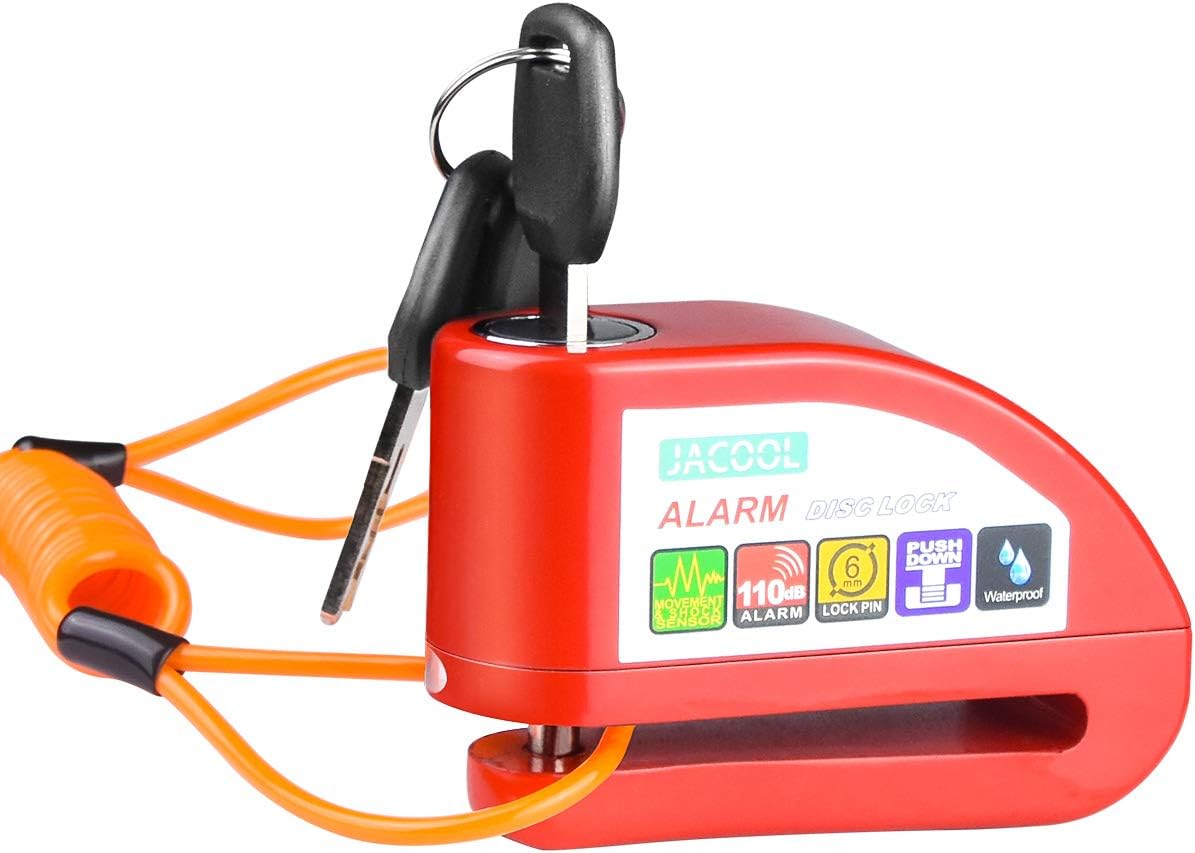 JACOOL Alarm Disc Lock Motorcycle with 110db Alarm Sound