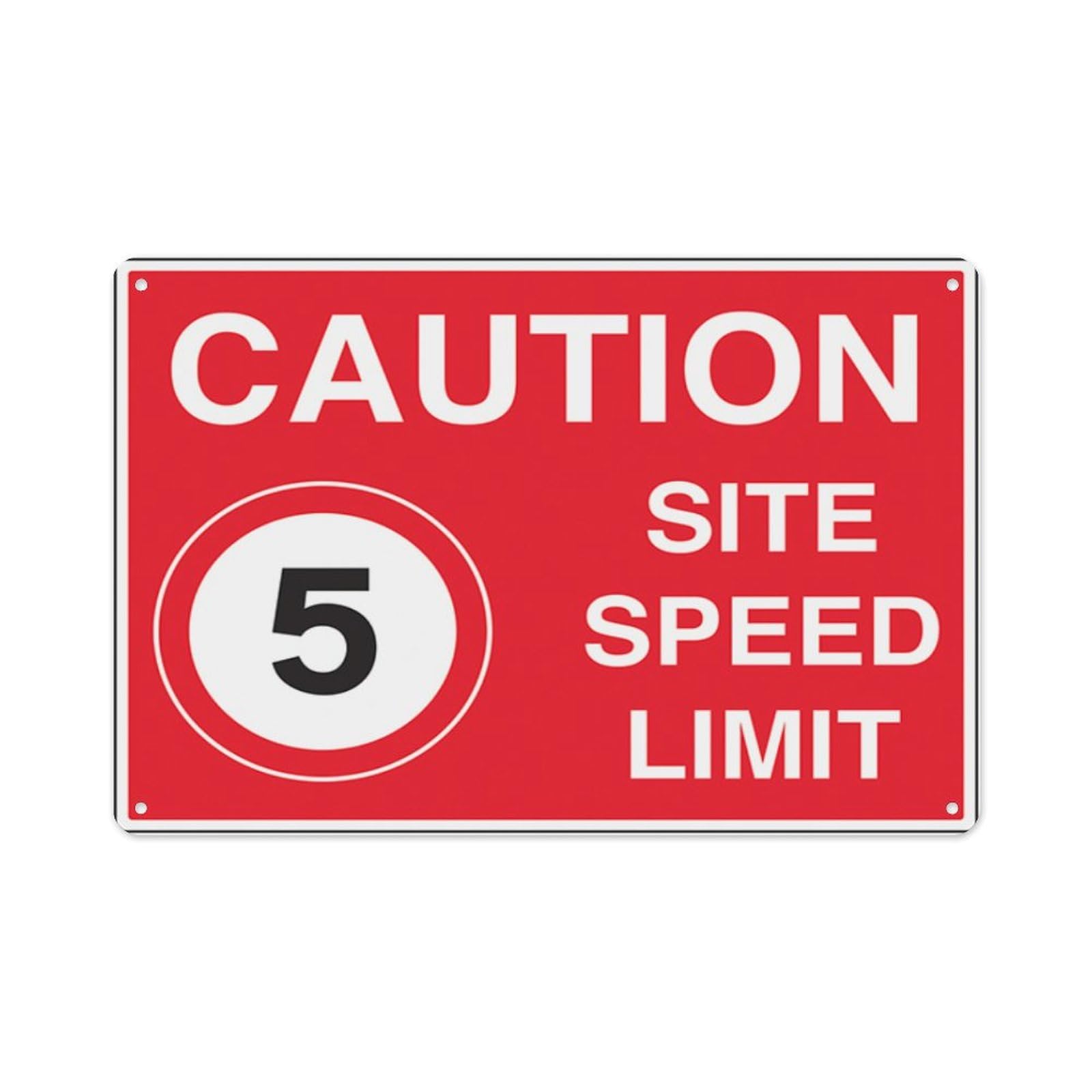 peiyeety 5 Mph Site Speed Limit Aluminum Tin Warning Signs For Home Outdoor Garden 12X16 Inches