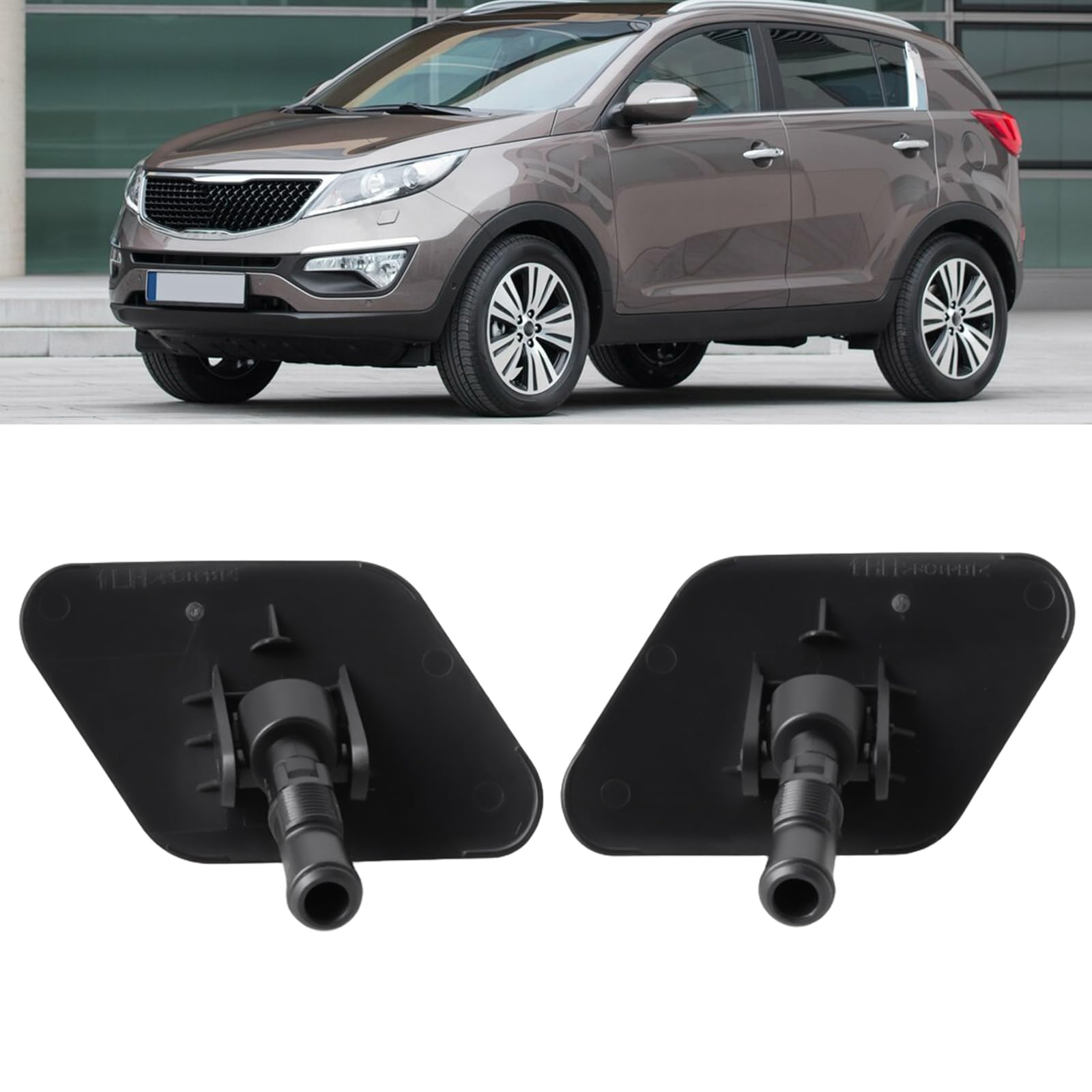 2 Unidades Tapa de Repuesto para Lavafaros Delantero Izquierdo Y Derecho 98675-3U000 + 98675-3U001 Compatible con Kia Sportage III MK3.