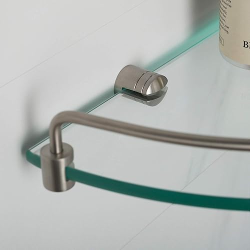 Miniatura 7 de Kraus Elie KEA-18846BN - Estantería esquinera para baño, acabado de níquel cepillado