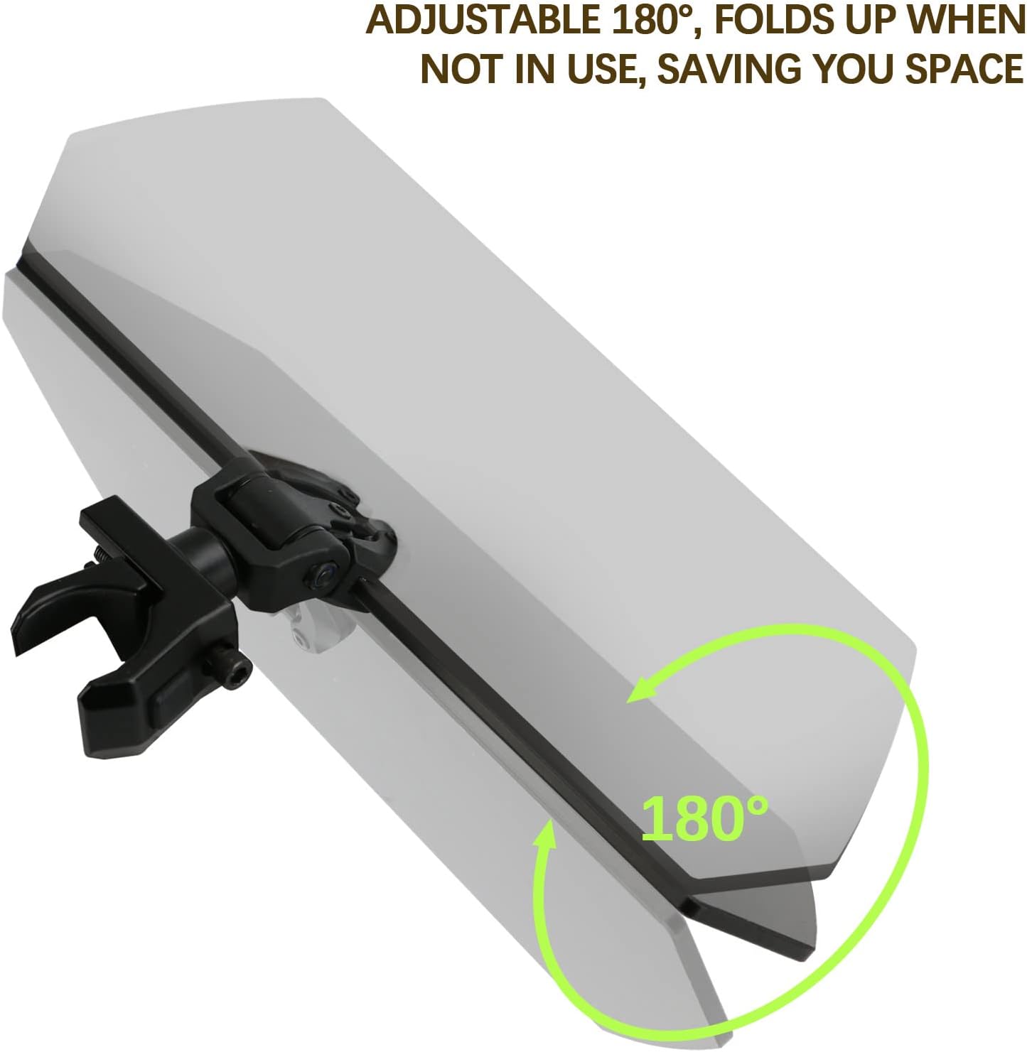 PACEWALKER UTV Sun Visor for UTV Side X Side 1.5”-2” Roll Bars Protect from UV Ray with Windshield Compatible with Polaris Ranger RZR Can am Maverick X3 Kawasaki